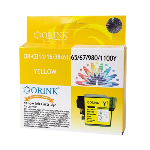 Brother CB11/LC980/LC1100XL tintapatron yellow ORINK (utángyártott)