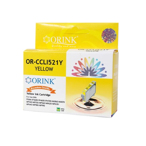 Canon CLI521 tintapatron yellow ORINK (utángyártott)