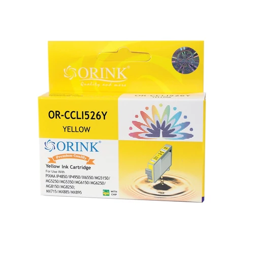 Canon CLI526 tintapatron yellow ORINK (utángyártott)
