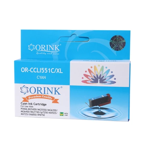 Canon CLI551XL tintapatron cyan ORINK (utángyártott)