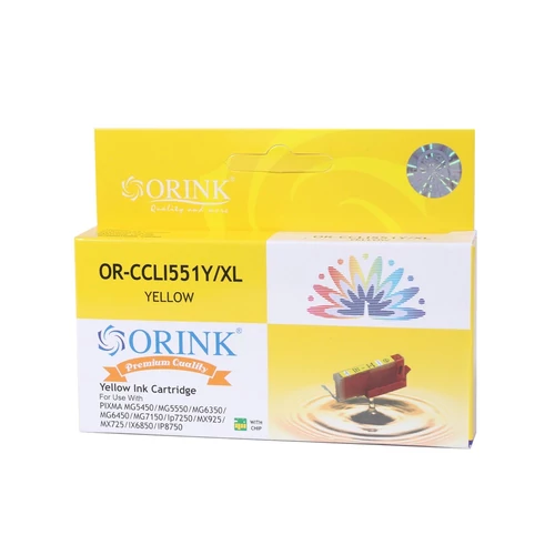 Canon CLI551XL tintapatron yellow ORINK (utángyártott)