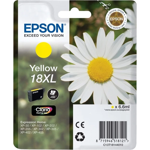 Epson tintapatron T181440  yellow (18 XL) (lejárt szavatosságú termék)