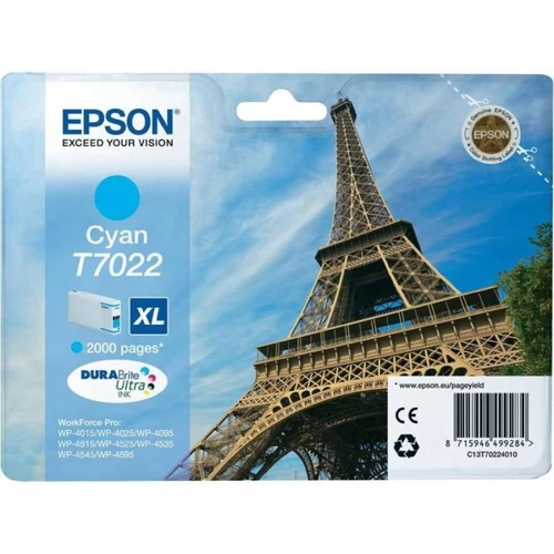 Epson tintapatron T7022 XL cyan 2k (lejárt szavatosságú termék)
