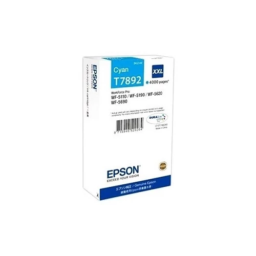 Epson tintapatron T7892 cyan, 4K lejárt szavatosságú termék