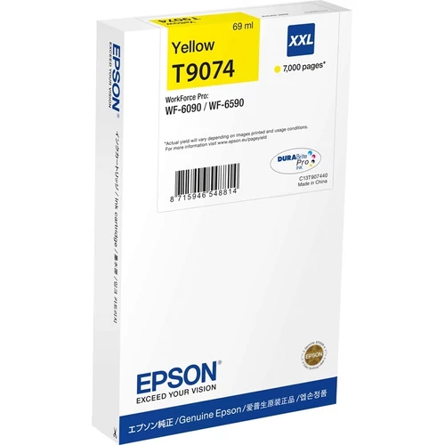 Epson tinta T9074 yellow 7k (hamarosan lejáró szavatosság)