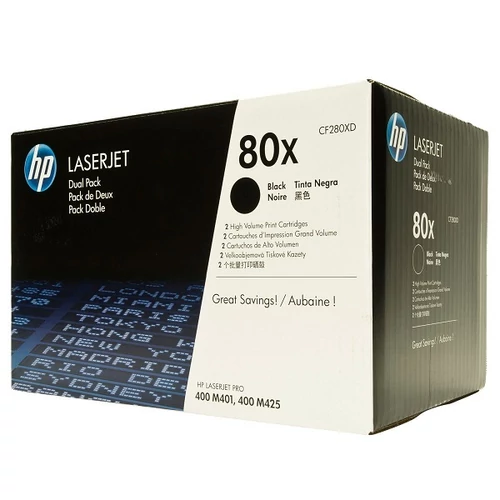 Hp toner CF280XD (80X)  dupla black 2X6,9k