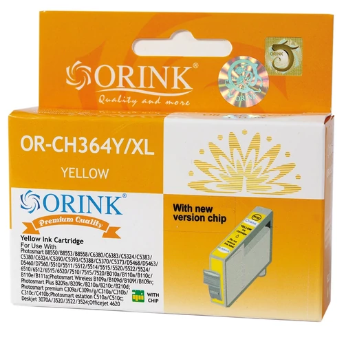Hp 364XL/CB325EE tintapatron yellow ORINK (utángyártott)