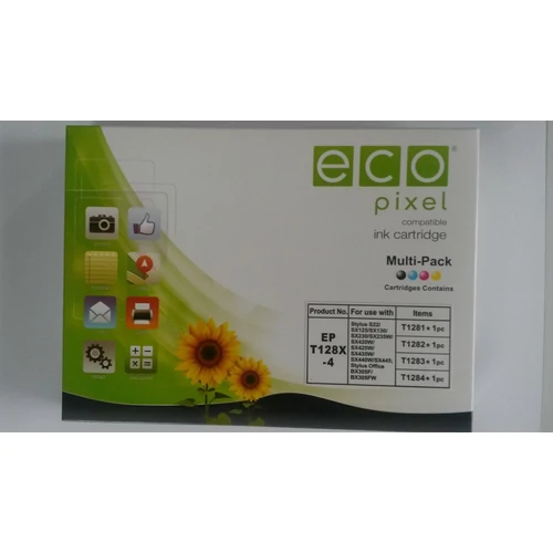 EPSON T1285 Multipack  4 db-os ECOPIXEL BR (For use) (utángyártott)