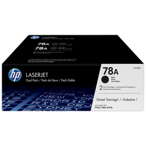 HP CE278AD Toner Black 2*2.100 oldal kapacitás No.78A