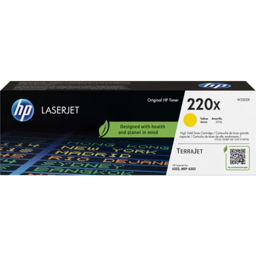 HP W2202X Toner Yellow 5.500 oldal kapacitás No.220X